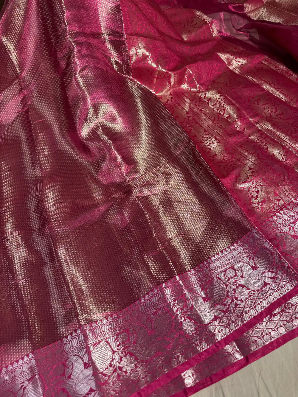 Rekha mam Inspired Kanjivaram Tissue Silk Saree
