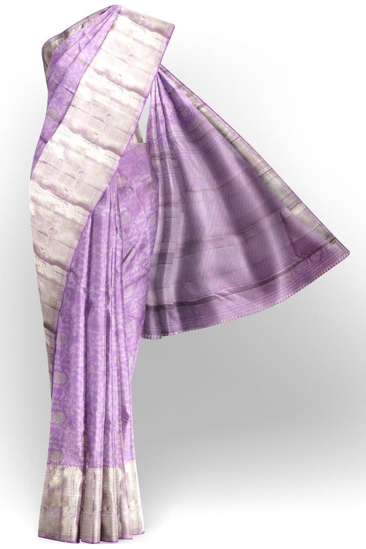Rich Lavender Pure Kanjipuram Saree