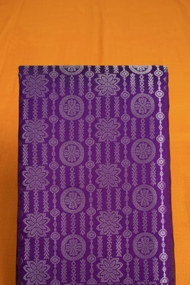 Purple &amp; Green Kanjivaram Silk Saree