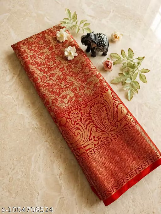Orange Kanchipuram Saree