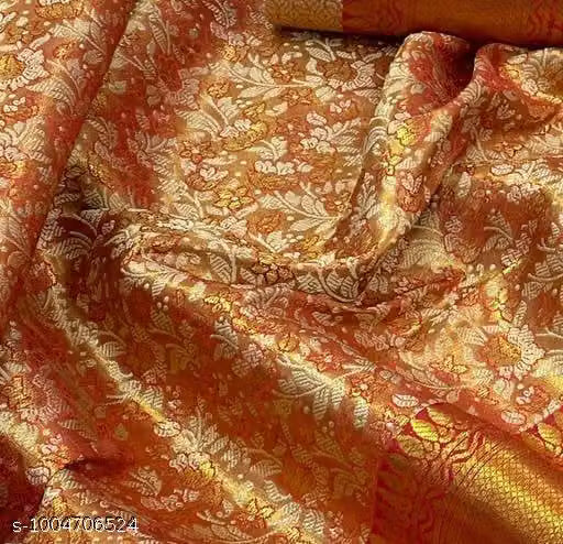 Orange Kanchipuram Saree
